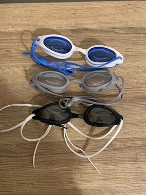 3-pack Aqua Dolfino Adult Swim Goggles Blue/Black/Gray